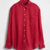 Oversized-skjorta i 100 % linne