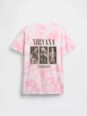 Oversized T-shirt för barn med Nirvana-motiv
