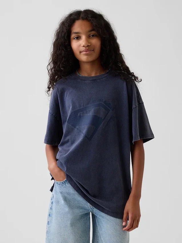 Oversized T-shirt för barn med Supergirl-motiv