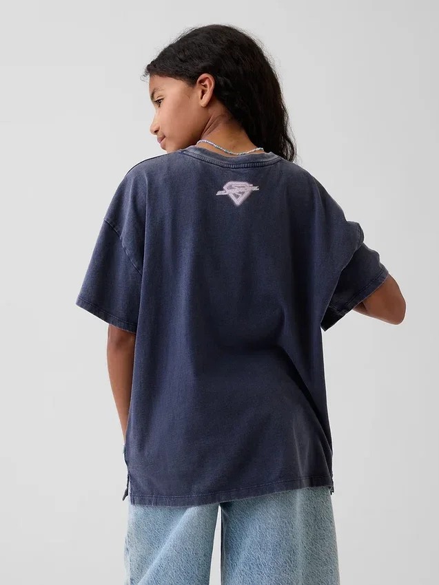 Oversized T-shirt för barn med Supergirl-motiv