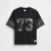 Oversized T-shirt i mesh med tryck för barn