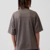 Oversized T-shirt i mesh med tryck för barn