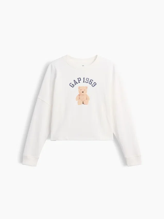 Oversized T-shirt i tjock bomullsjersey för barn