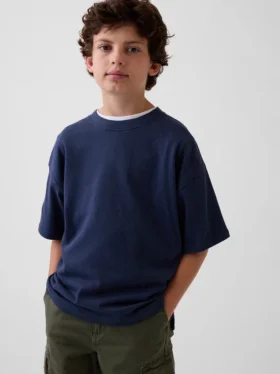 Oversized T-shirt i tjockt tyg för barn