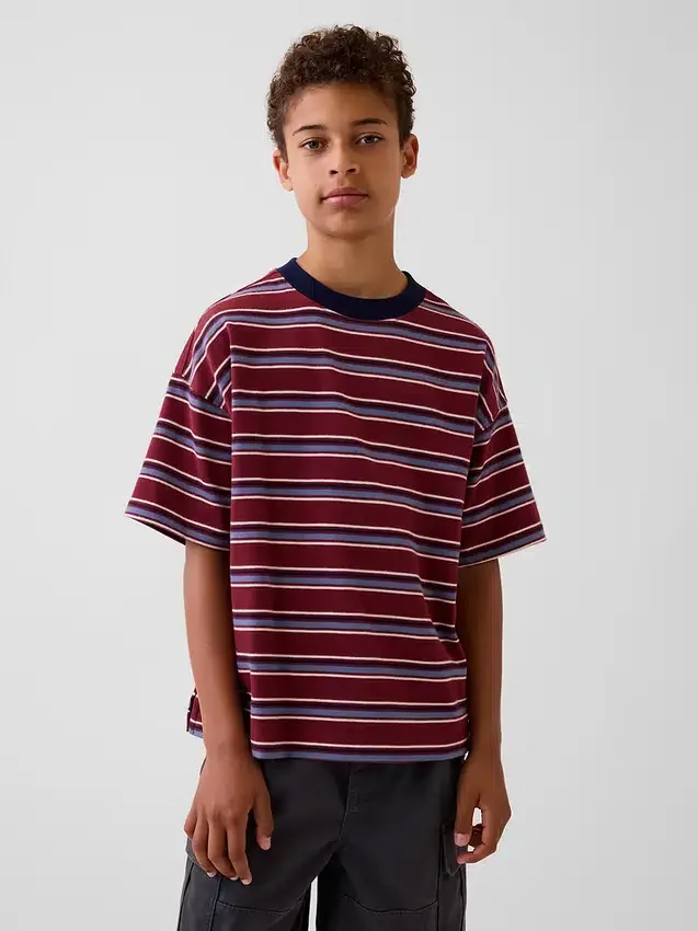 Oversized T-shirt i tjockt tyg för barn