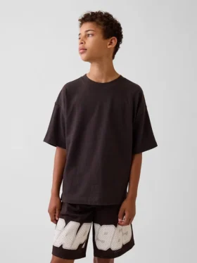 Oversized T-shirt i tjockt tyg för barn