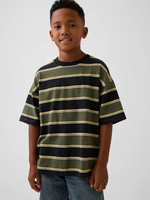 Oversized T-shirt i tjockt tyg för barn