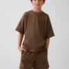 Oversized T-shirt i tjockt tyg för barn