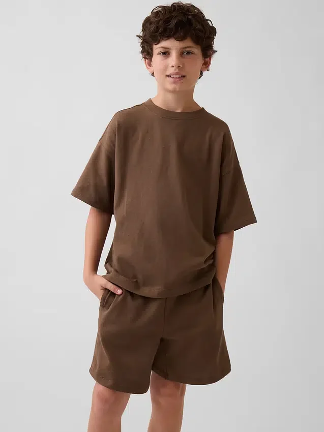 Oversized T-shirt i tjockt tyg för barn