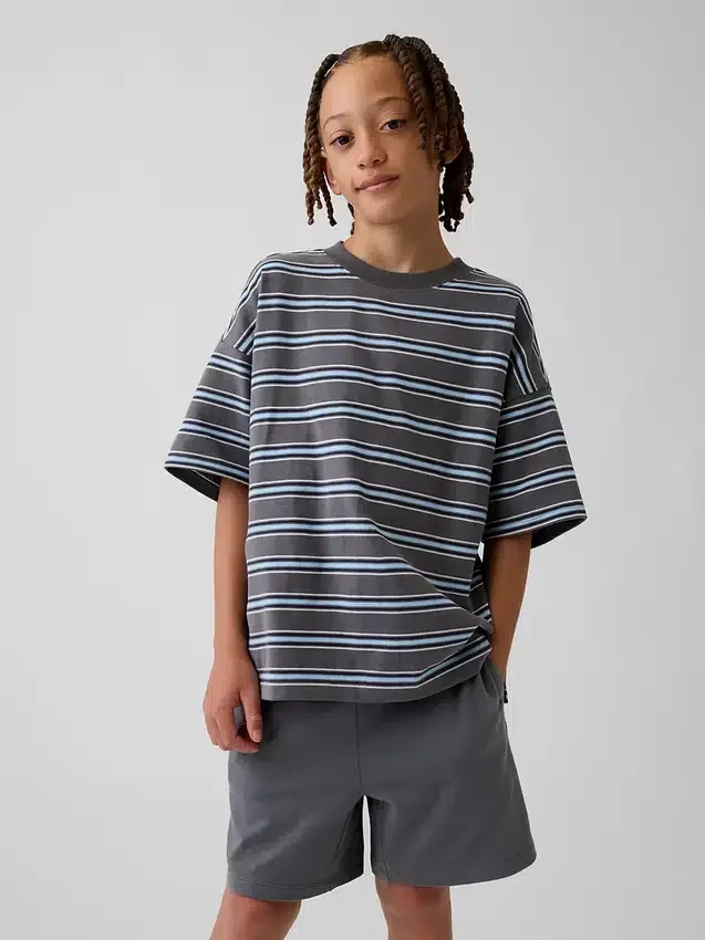 Oversized T-shirt i tjockt tyg för barn