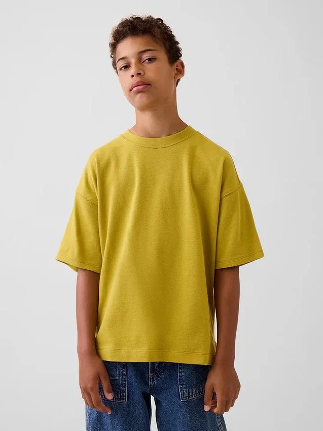 Oversized T-shirt i tjockt tyg för barn
