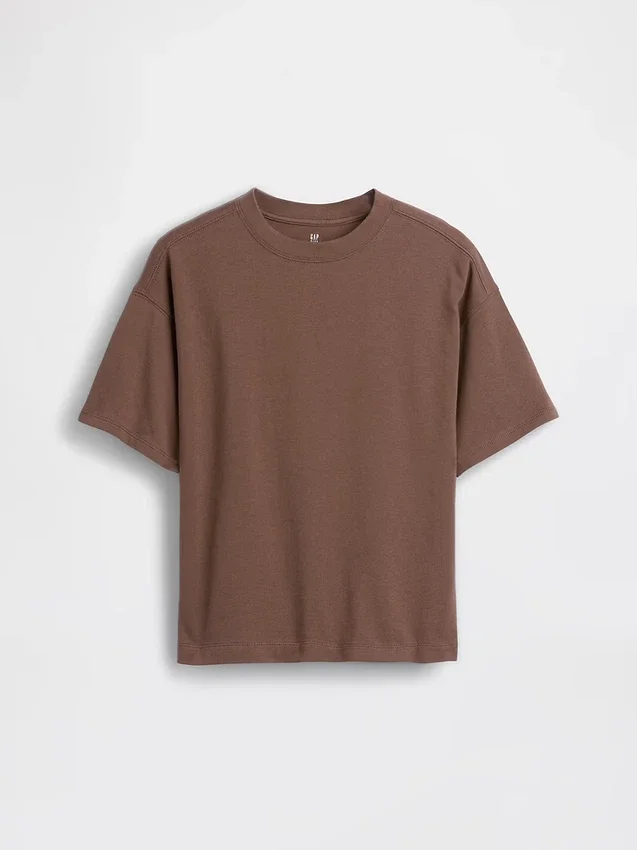 Oversized T-shirt i tjockt tyg för barn