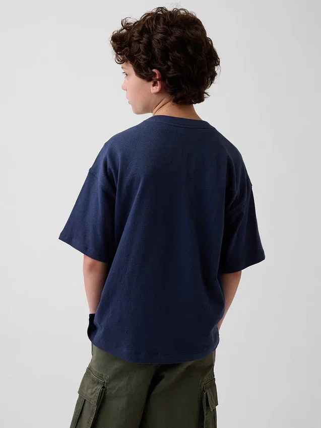 Oversized T-shirt i tjockt tyg för barn