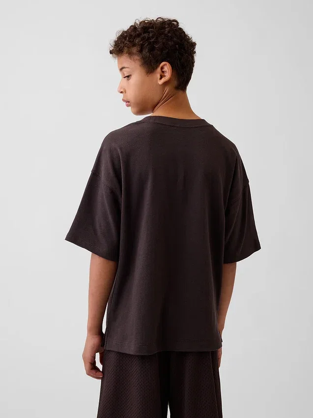 Oversized T-shirt i tjockt tyg för barn