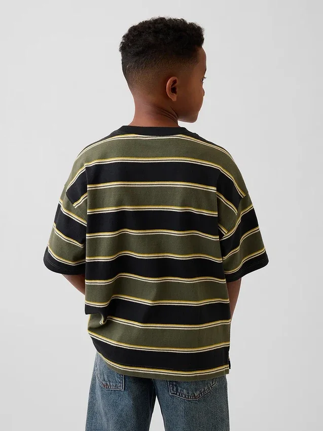 Oversized T-shirt i tjockt tyg för barn
