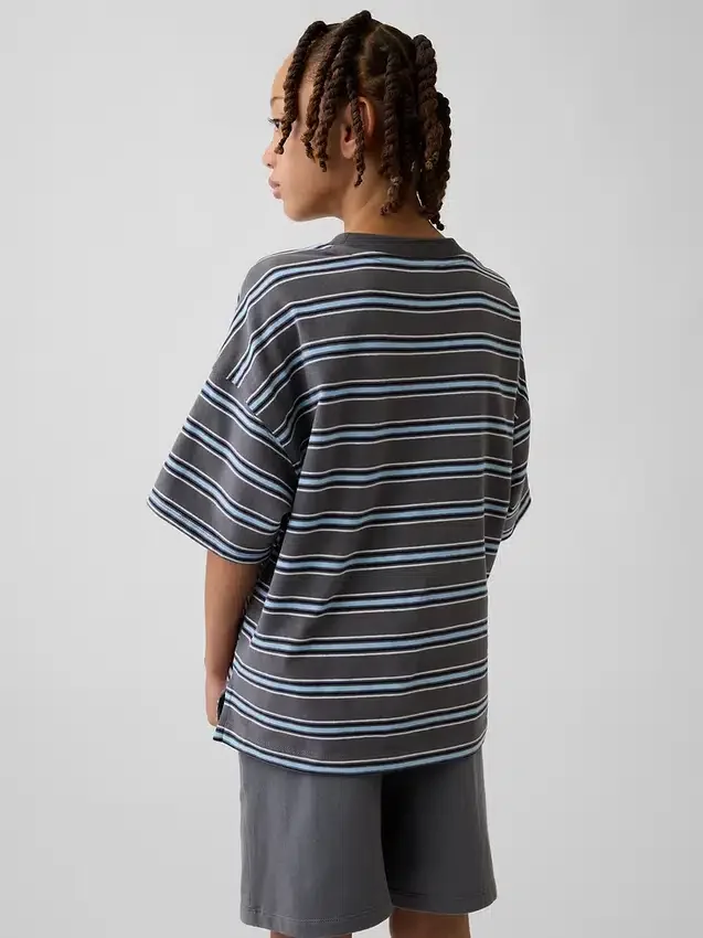 Oversized T-shirt i tjockt tyg för barn