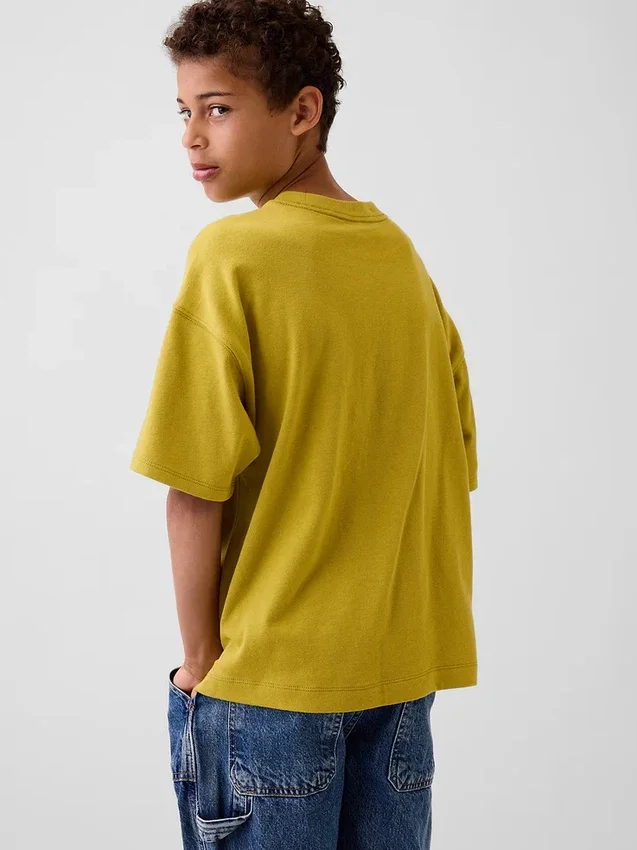 Oversized T-shirt i tjockt tyg för barn
