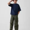 Oversized T-shirt i tjockt tyg för barn