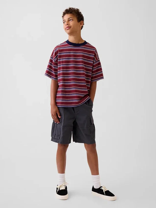 Oversized T-shirt i tjockt tyg för barn