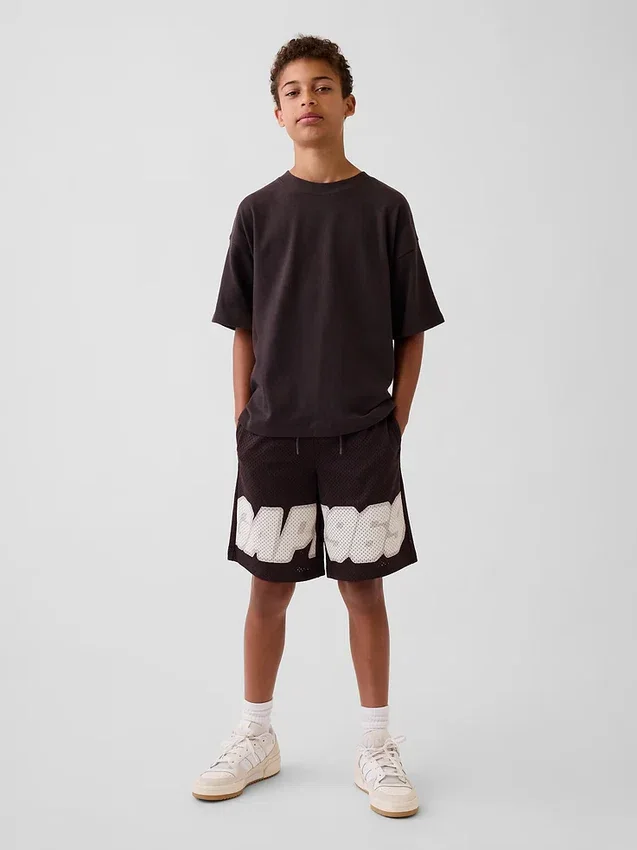 Oversized T-shirt i tjockt tyg för barn