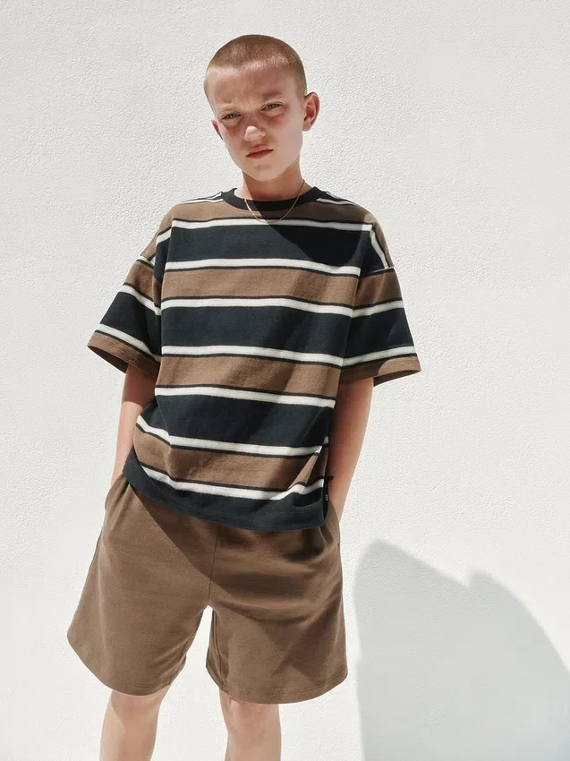 Oversized T-shirt i tjockt tyg för barn