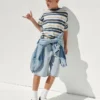 Oversized T-shirt i tjockt tyg för barn