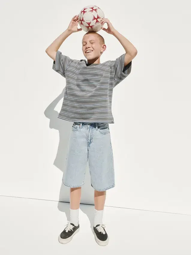 Oversized T-shirt i tjockt tyg för barn