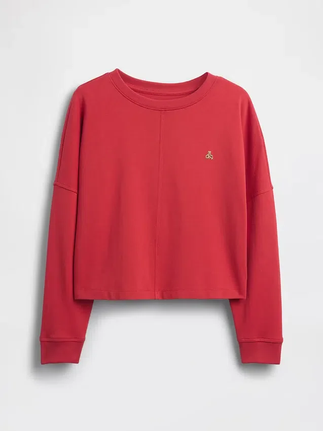 Oversized T-shirt i tjockt tyg med synliga sömmar för barn