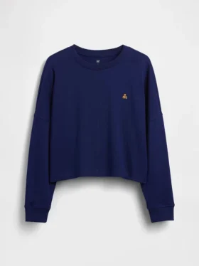 Oversized T-shirt i tjockt tyg med synliga sömmar för barn