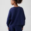 Oversized T-shirt i tjockt tyg med synliga sömmar för barn