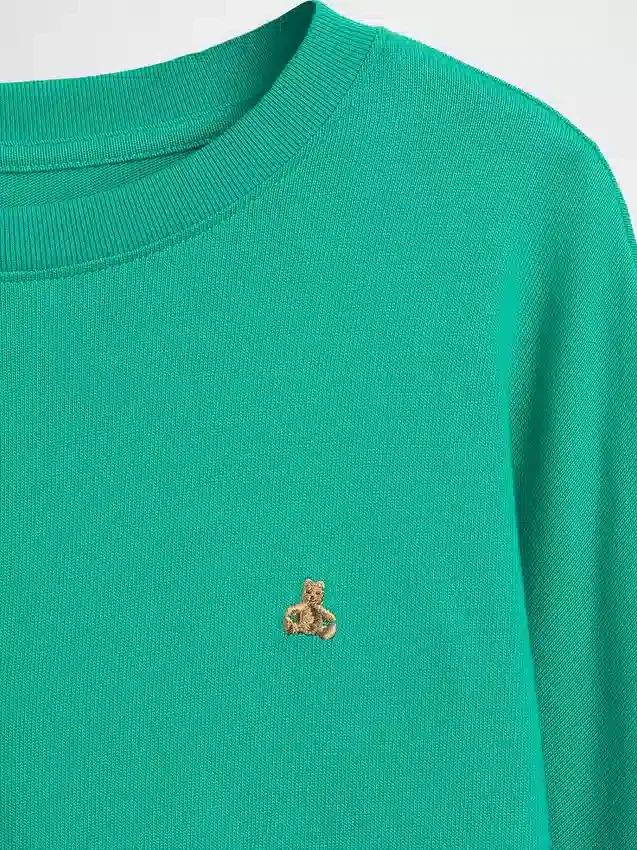 Oversized T-shirt i tjockt tyg med synliga sömmar för barn