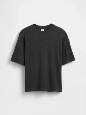 Oversized T-shirt i våffelstickning för barn