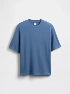 Oversized T-shirt i våffelstickning för barn