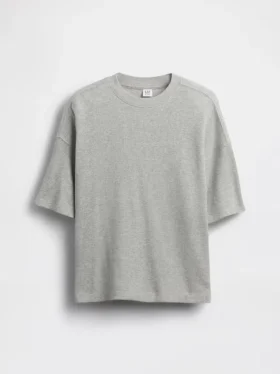 Oversized T-shirt i våffelstickning för barn