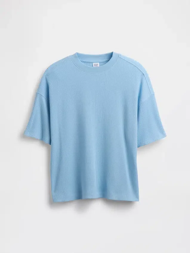 Oversized T-shirt i våffelstickning för barn