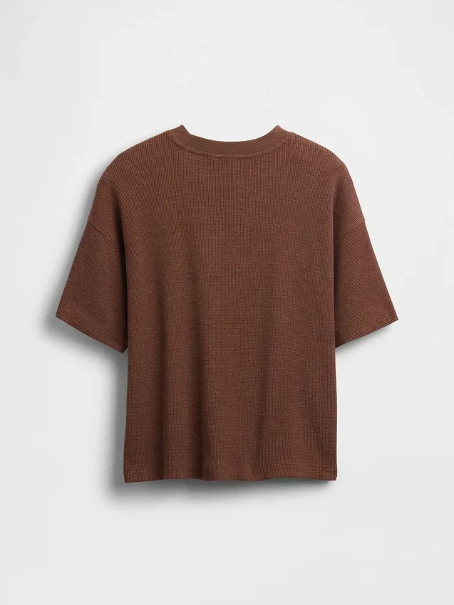Oversized T-shirt i våffelstickning för barn