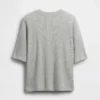 Oversized T-shirt i våffelstickning för barn