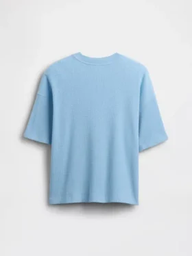 Oversized T-shirt i våffelstickning för barn