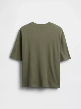 Oversized T-shirt i våffelstickning för barn