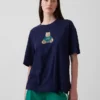 Oversized T-shirt med Brannan Bear-logotyp