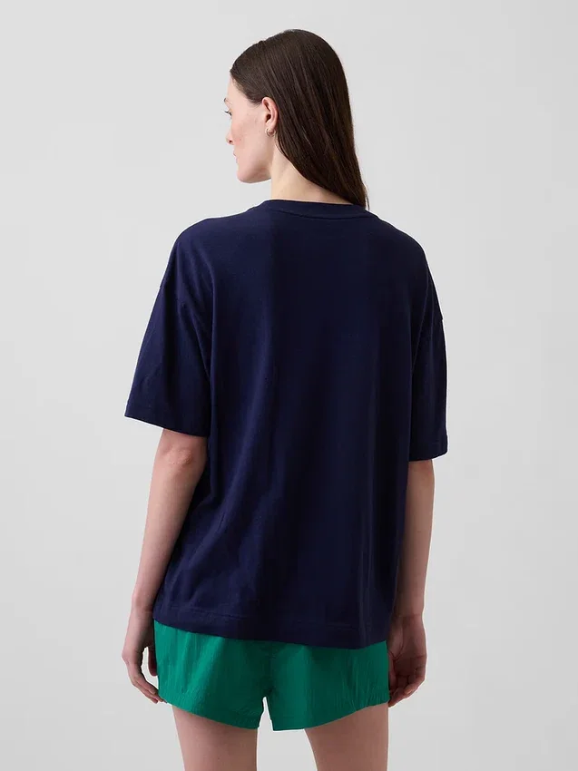 Oversized T-shirt med Brannan Bear-logotyp