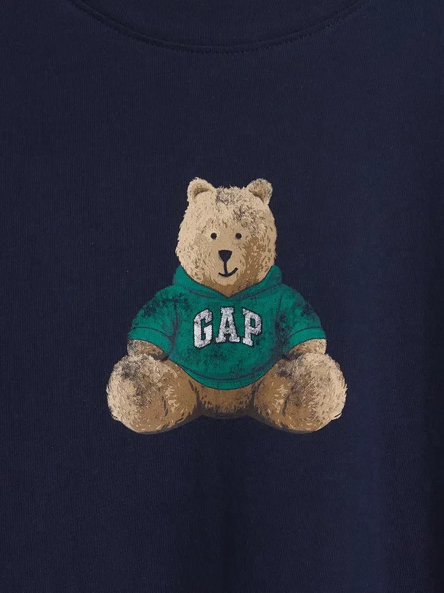Oversized T-shirt med Brannan Bear-logotyp