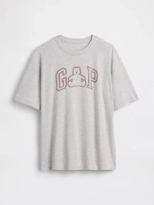 Oversized T-shirt med Brannan Bear-logotyp