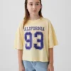 Oversized T-shirt med delstatslogotyp för barn