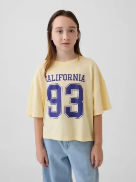 Oversized T-shirt med delstatslogotyp för barn