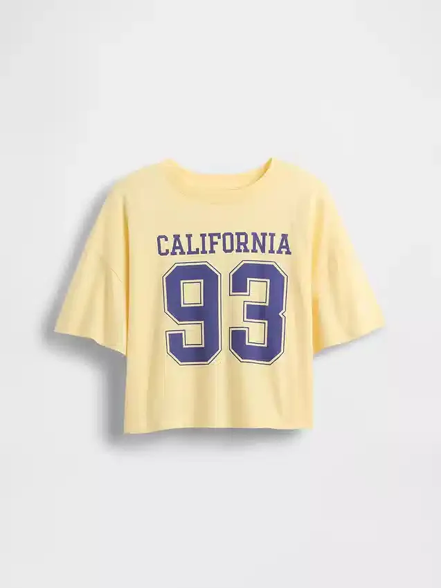Oversized T-shirt med delstatslogotyp för barn