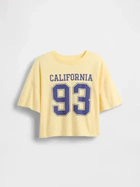Oversized T-shirt med delstatslogotyp för barn
