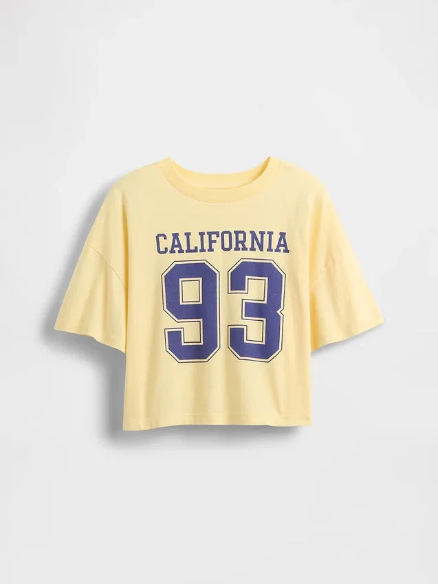 Oversized T-shirt med delstatslogotyp för barn