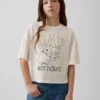 Oversized T-shirt med grafiskt logo för barn
