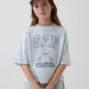 Oversized T-shirt med grafiskt logo för barn